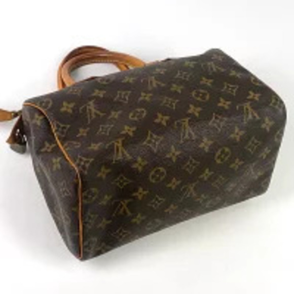Louis Vuitton Speedy Boston Bag Commuter Handbag Monogram Brown